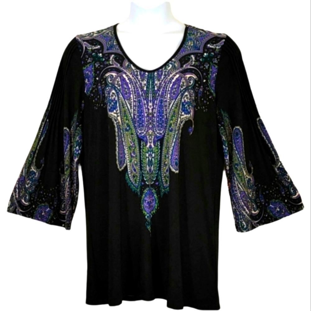 Citiknits long sleeve blouse, size XL